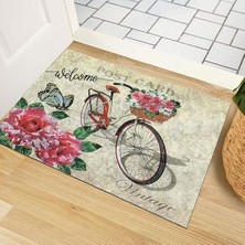 Kapı Önü Paspası; Modern ve Kapı Paspası | Ev, Ofis ve Dış Mekân Kullanımı Için (Vintage Bisiklet) 45X65