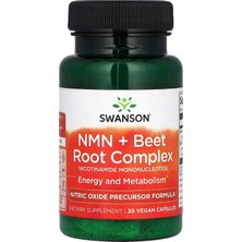 Belirtilmemiş Swanson Vitamins, Nmn + Beetroot Complex, 30 Vegan Capsules