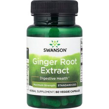 Swanson Vitamins, Ginger Root Extract, Standardised, 60 Veggie Capsules (200 Mg Per Capsule)