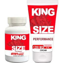 TeknoKapsül Kingsize King Size Erkeklere Destek 1200 Mg 30’lu Kaps + 1200 Mg 50 ml Krem