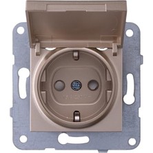 Bronz Kapaklı Topraklı Priz, Çarpma Karşıtı Vakumlu Paket, Çabuk Bağlantı
