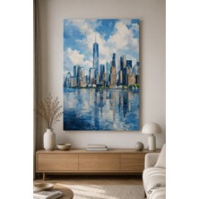 New York Gündüz Silüeti — 30×40 cm Kanvas Tablo
