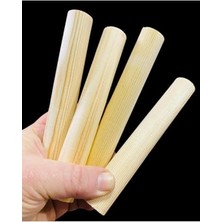 6 Adet Yuvarlak Ahşap Çubuk; Maket Çubuk, Makrome Çıta Sopa (Boy 15 cm x Çap 2 Cm), 20X15CUBUK