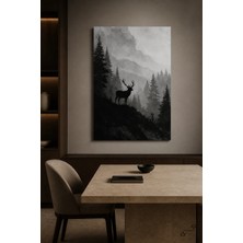 Zarif Geyik Silüeti — 30×40 cm Kanvas Tablo
