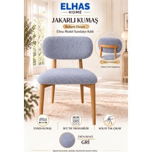 ELHAS Jakarlı Kumaş Bohem Desen Tam Kaplama Elma Model Sandalye Kılıfı – 2 Parça (1 Adet )