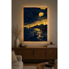 Istanbul Silüeti — Boğaz Manzarası — 30×40 cm Kanvas Tablo