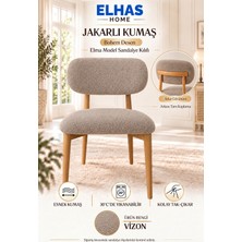 ELHAS Jakarlı Kumaş Bohem Desen Tam Kaplama Elma Model Sandalye Kılıfı – 2 Parça (1 Adet )