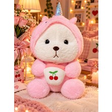 DMR Accessoire Pembe Puffy 50 cm Unicorn Içecek Içen Sevimli Kostümlü Ayıcık Puffy Hug Teddy Bear