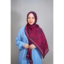Emproyal Mürdüm Floral Desenli Kadın Şal - 2066