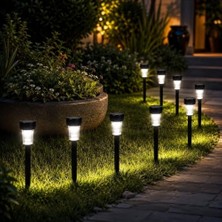 Mr 10 Adet Solar Bahçe Aydınlatması – Güneş Enerjili LED Işık, Otomatik Yanan Dış Mekan Bahçe Lambası