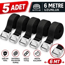 Beka Halat Bisiklet Kilit Tokalı Germe Kayışı 6 Metre (5 Adet)