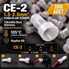 Nexo Ce-2 Yüksüklü Buat Klemens(Kapama Parçası)-50 Adet
