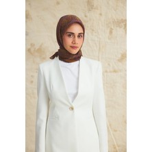 Emproyal Velune Marielle Desen Lyocell Eşarp Vizon Hardal Sarı
