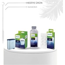 Espresso Makinesi Bakım Seti; Kireç Çözücü Solüsyon, Yağ Çözücü Tablet, Aqua Clean Filtre, 3'lü Set