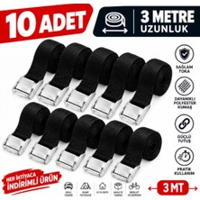 Beka Halat Bisiklet Kilit Tokalı Germe Kayışı 3 Metre (10 Adet)