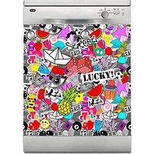 Bulaşık Makinesi Sticker Kaplama Beyaz Eşya Kaplama Lucky