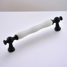 Dolap, Aruh Porselen Siyah Kulp 128 mm Mobilya Çekmece Mutfak Dolabı Kapak Kulpları Kulb Kulpu