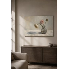 Son Vazodaki Çiçek — Bahar Illüstrasyonu — 30×40 cm Kanvas Tablo