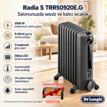 Delonghi 2000 W Radia S TRRS0920E.G 9 Dilim Yağlı Radyatör + 1200 W Elektrikli Quartz Isıtıcı