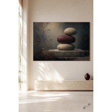 Düşüşün Anı — Soyut Denge Çalışması — 30×40 cm Kanvas Tablo