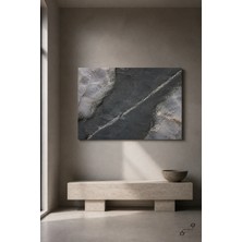 Gümüş Damar — Kristal Soyutlama — 30×40 cm Kanvas Tablo