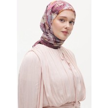 Emproyal Tenline Florenza Desen Viscon Eşarp Gül Kurusu Krem