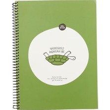 Defter; 80 Yaprak Kareli Hafif Kağıt Stickerli, Düzelicez, 18.5X25 cm