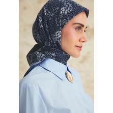 Emproyal Velune Marielle Desen Lyocell Eşarp Lacivert