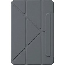 The Gencoo Ipad 2025 10.9 10.nesil (A16) Edz Manyetik Standlı Tablet Kılıfı - Koyu Gri