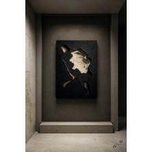 Iç Harita — Kağıt Doku Arazi — 30×40 cm Kanvas Tablo
