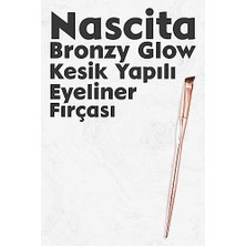 Bronzy Glow Kesik Yapılı Eyeliner Fırçası