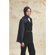 Emproyal Native Chain Desen Naia Şal Antrasit