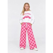 Name Baby & Kids Kız Çocuk Dama Desenli Eşofman Takım JAB-17135
