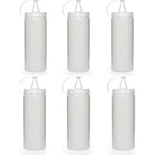 Titiz Şeffaf Plastik Sızdırmaz Kapaklı Fişek Sosluk 700 ml x 6'lı Set