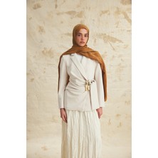 Emproyal Native Chain Desen Naia Şal Hardal