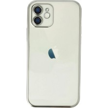 iPhone 11 Kılıf Lensli Silikon - Gümüş