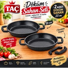 Taç Döküm 2’li Sahan Seti 20 cm + 20 cm Siyah