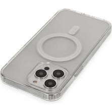 iPhone 14 Pro Kılıf Matte Şeffaf Magneticsafe - Şeffaf