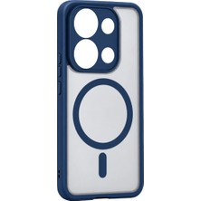 Redmi Note 13 4g Loji Magsafe Kapak - Mavi