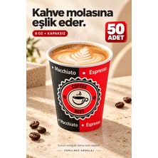 Yorulmaz Ambalaj 8 Oz Karton Bardak 50 Adet | Sıcak Soğuk Içecek Uyumlu Tek Kullanımlık Kağıt Bardak