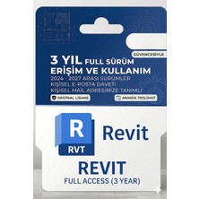 Autodesk Revit 2024-2027 Full Sürüm - 3 Yıl Erişim Mac Os ve Windovs - Kişisel Mail Adresinize Davet - Orijinal Lisans