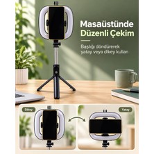 Kablosuz Kumandalı Rgb Halka Işık Tripod Standı ve Manyetik Telefon Tutucu