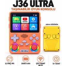 Ayers J36 Ultra 64 GB Taşınabilir Retro Oyun Konsolu, 3,5 Inç IPS Ekranlı, 8 Çekirdekli A7 Işlemcili, Rgb Çift Analog Joystick, 2000 Mah Batarya, Wi-Fi ve Bluetooth 4.2 Youtube ve Çevrimiçi El Konsolu