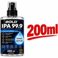 Bold Ipa 99.9 Izopropil Alkol 200 ml Sprey – Oto Cam, Ayna, Metal Yüzey ve Yağ Kalıntısı Temizleyici