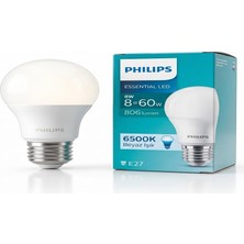 Tr 8W=60W Essential LED Ampul Beyaz Işık (2 Adet)