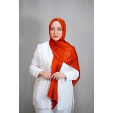Kroren Kiremit Desenli Kadın Şal - 2106