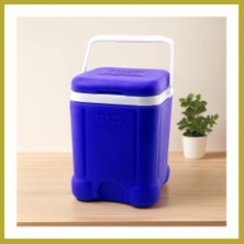 Bezos 20L Mavi Kare Plastik Buzluk - Taşıma Kulplu Bcks