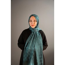 Kroren Petrol Yeşili Damalı Şal - 2145