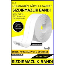 Fırsat7 Su Sızdırmaz Bant Lavabo Küvet Tezgah Lavoba Kenar Bandı Banyo Mutfak Sızdırmazlık Bandı