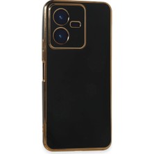 Str Store Vivo Y22 2022 Kılıf Volet Silikon - Siyah